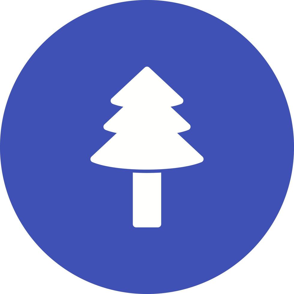 Tree II Circle Background Icon vector