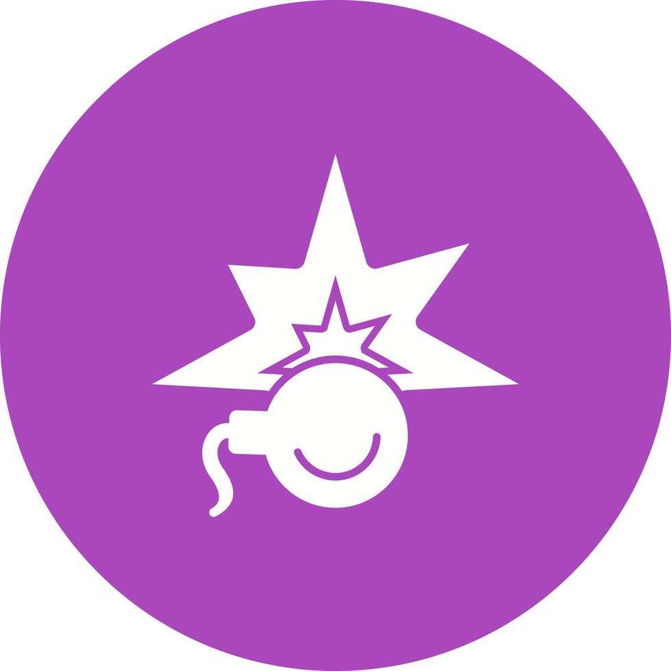 Bomb Blast Circle Background Icon vector