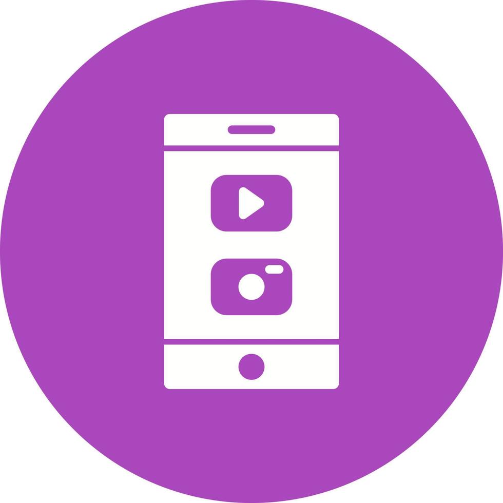 Mobile Applications Circle Background Icon vector