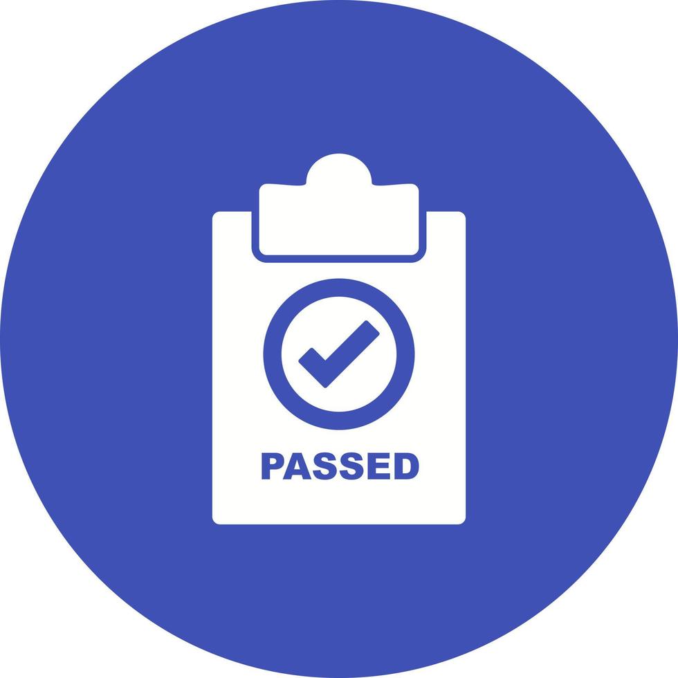 QC Passed Circle Background Icon vector