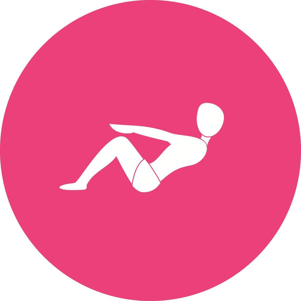 Boat Pose Circle Background Icon vector