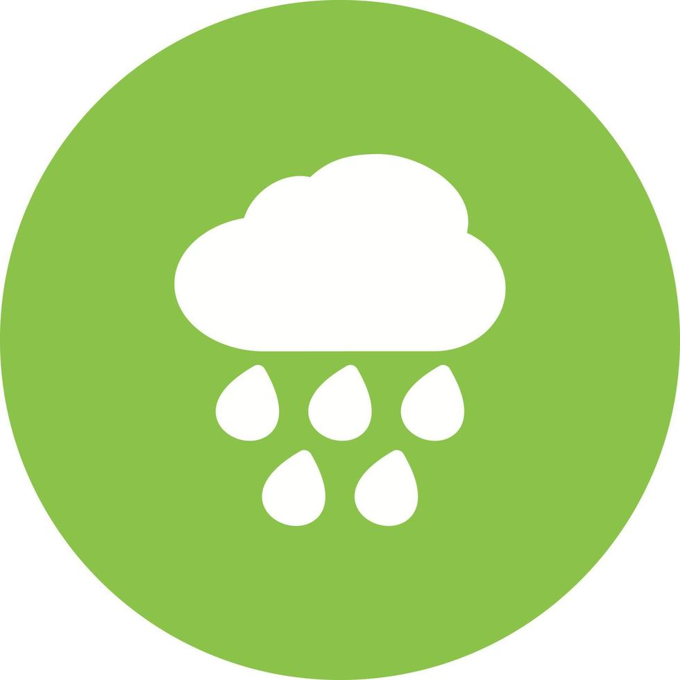 Heavy Rain Circle Background Icon vector