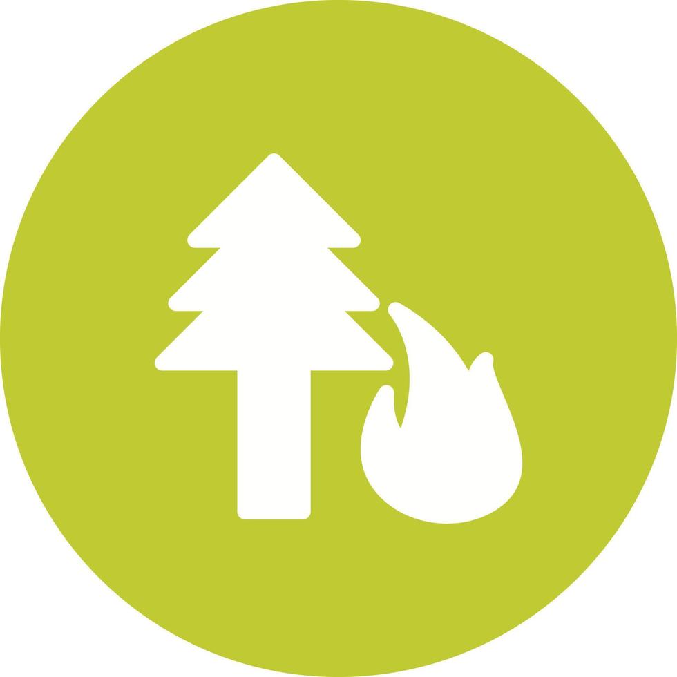 icono de fondo de círculo de incendio forestal vector