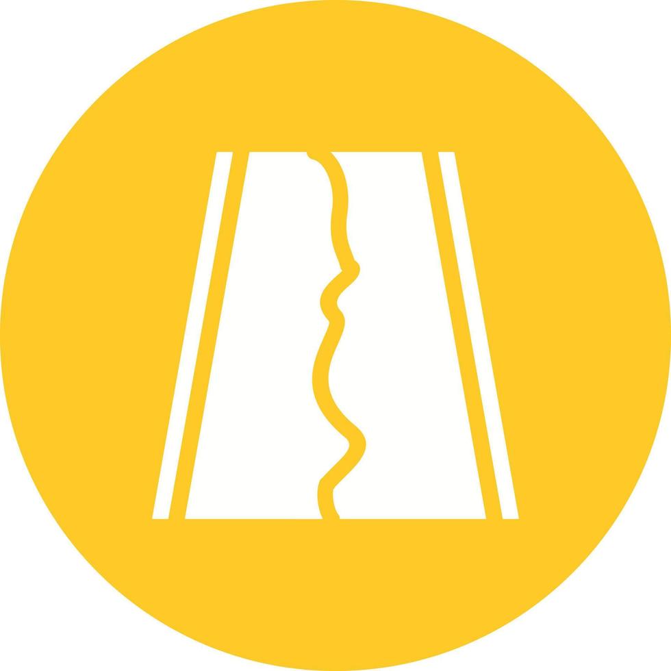 Earthquake on Road Circle Background Icon vector