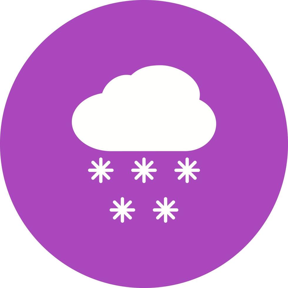 Snowing Circle Background Icon vector