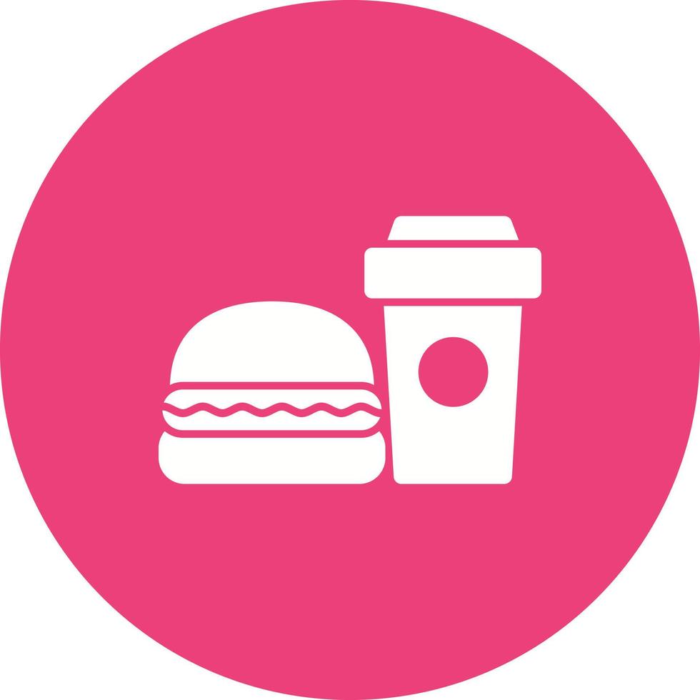 Fast Food Circle Background Icon vector