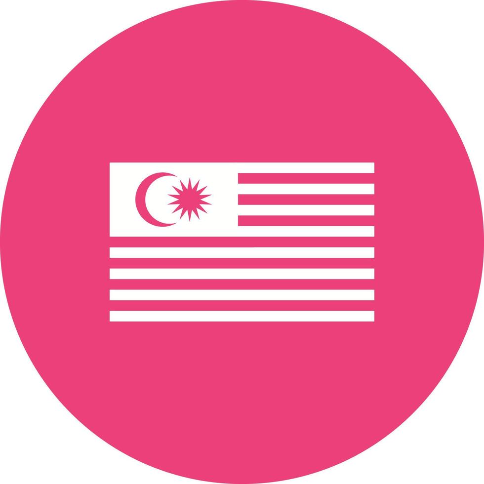 Malaysia Circle Background Icon vector