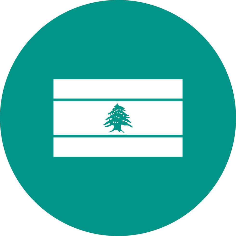 Lebanon Circle Background Icon vector