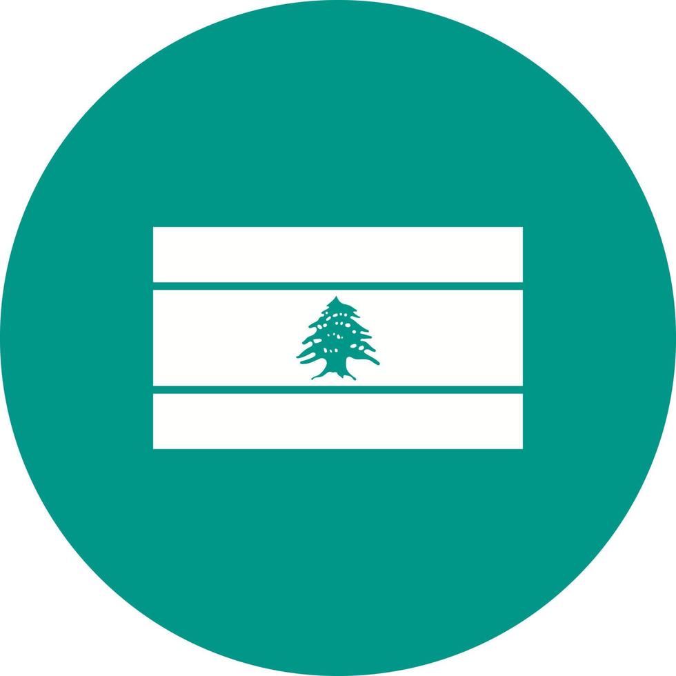 Lebanon Circle Background Icon vector
