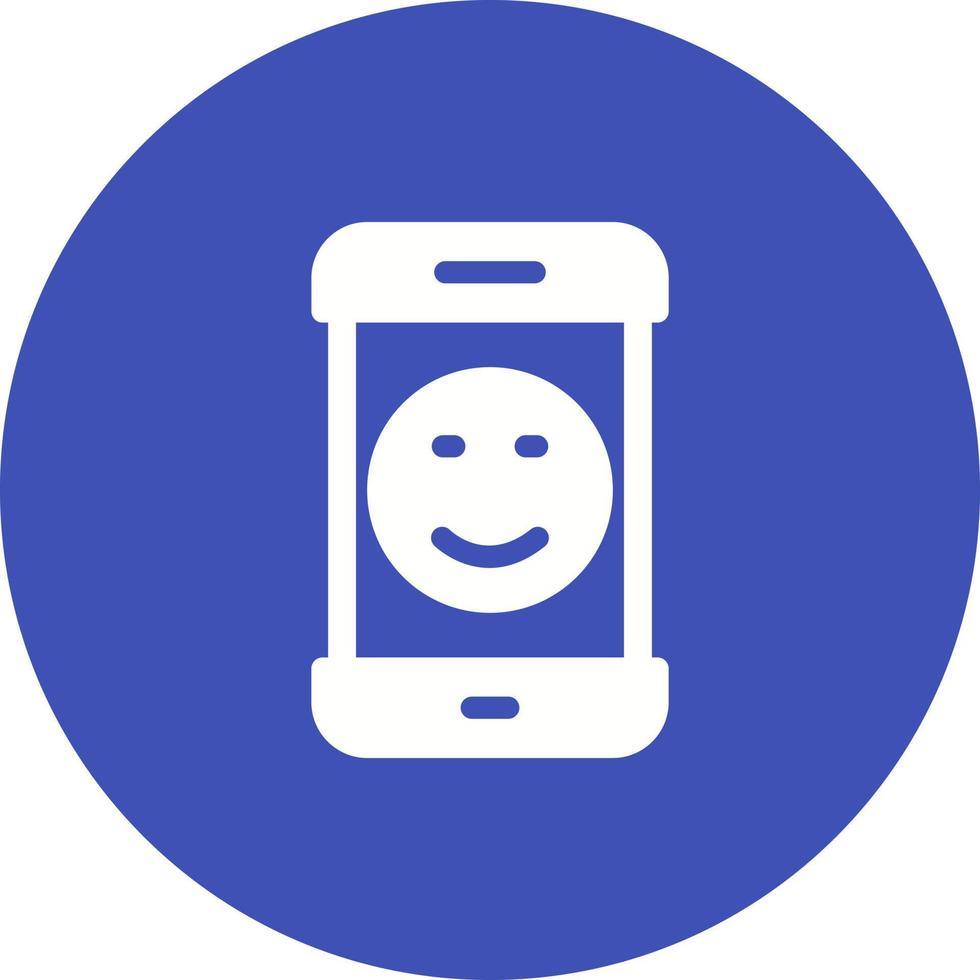 Happy Face Circle Background Icon vector