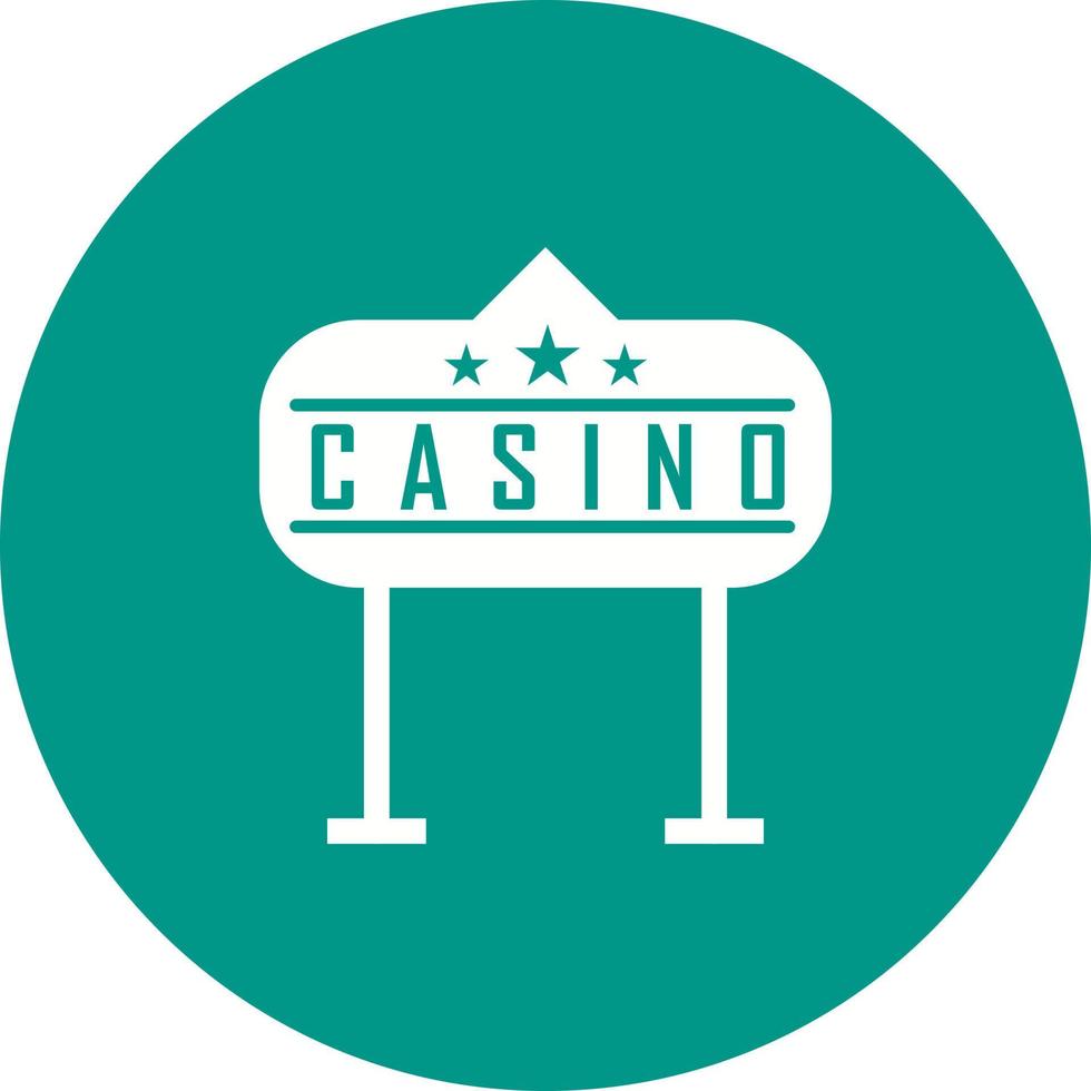 Casino Sign Circle Background Icon vector