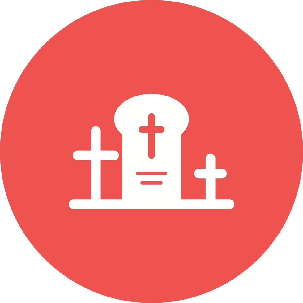 Graveyard Circle Background Icon vector