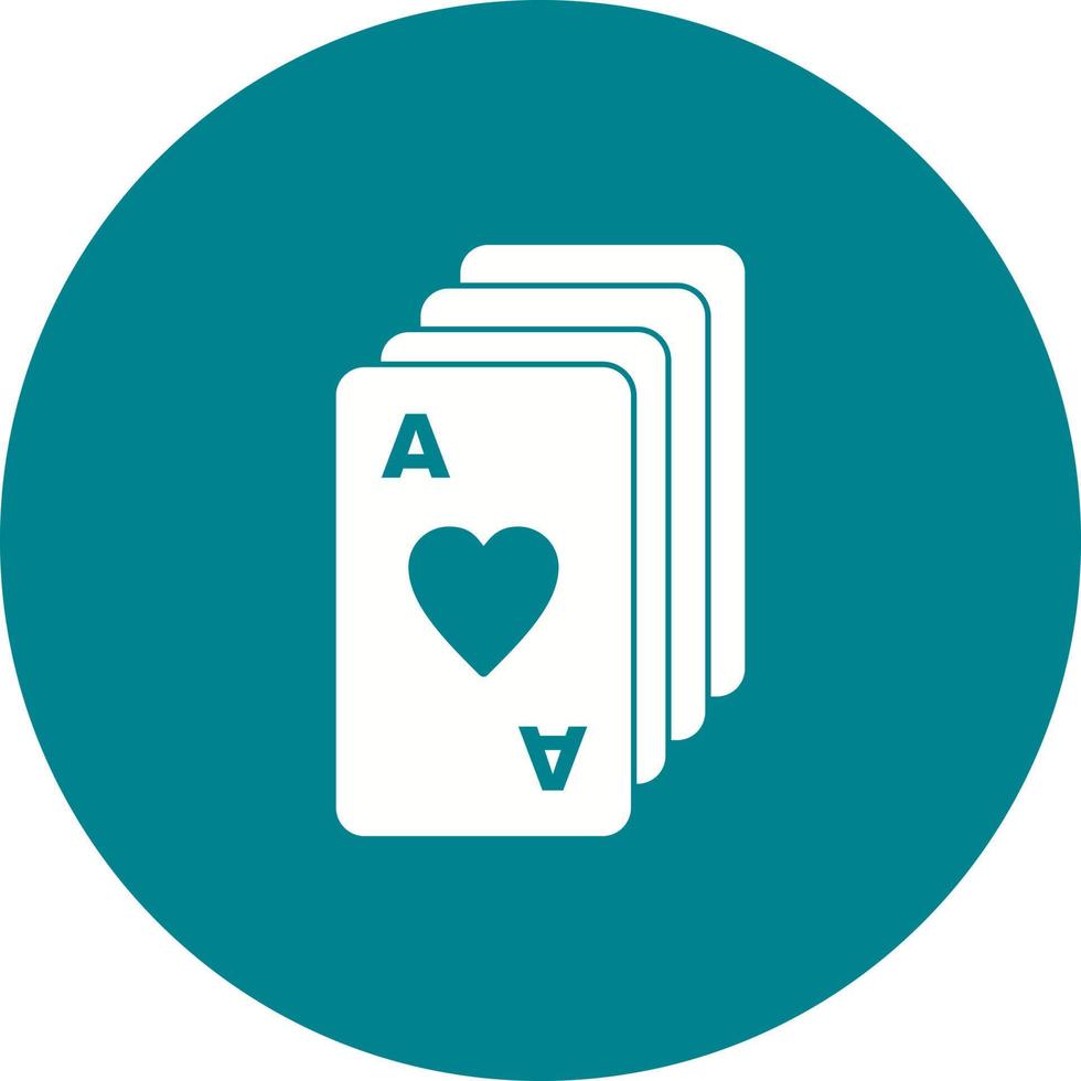 Deck of Cards Circle Background Icon vector