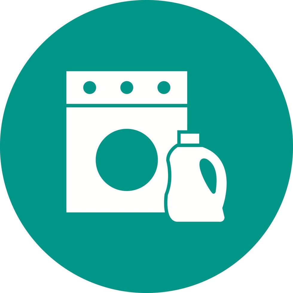 Laundry Detergent Circle Background Icon vector