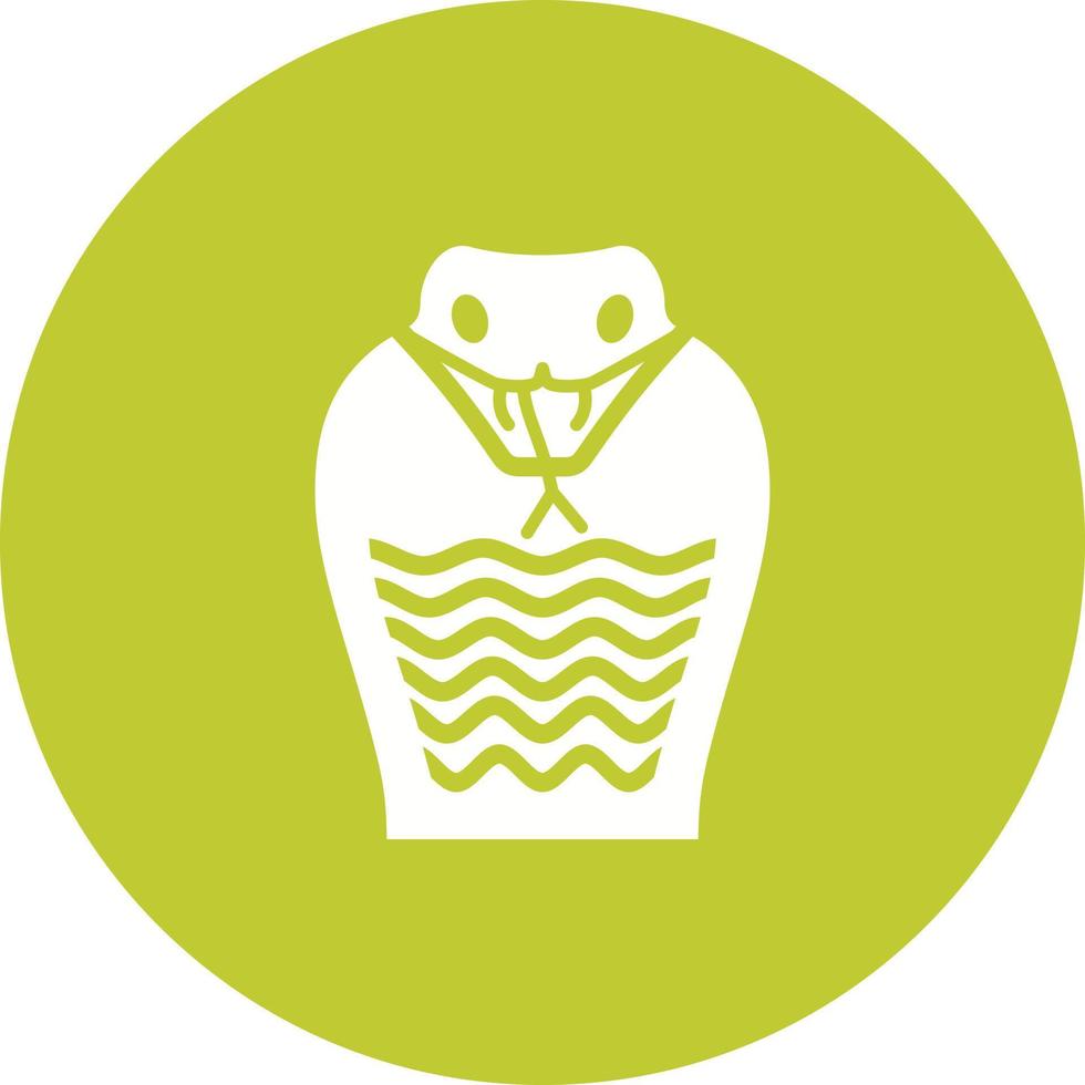 Snake Face Circle Background Icon vector