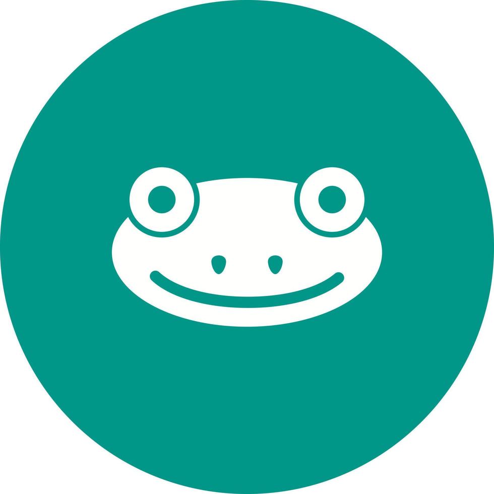 Frog Face Circle Background Icon vector