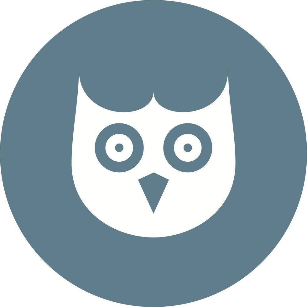 Owl Face Circle Background Icon vector