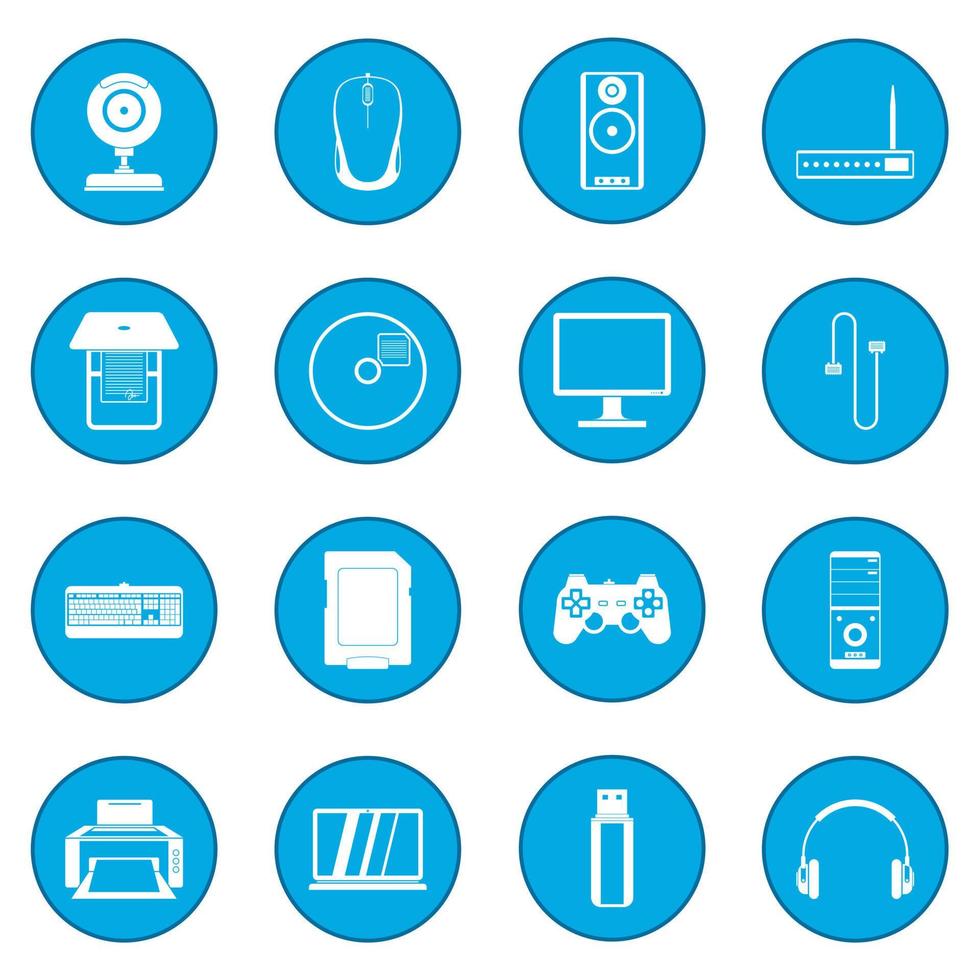 Computer icon blue 8964487 Vector Art at Vecteezy