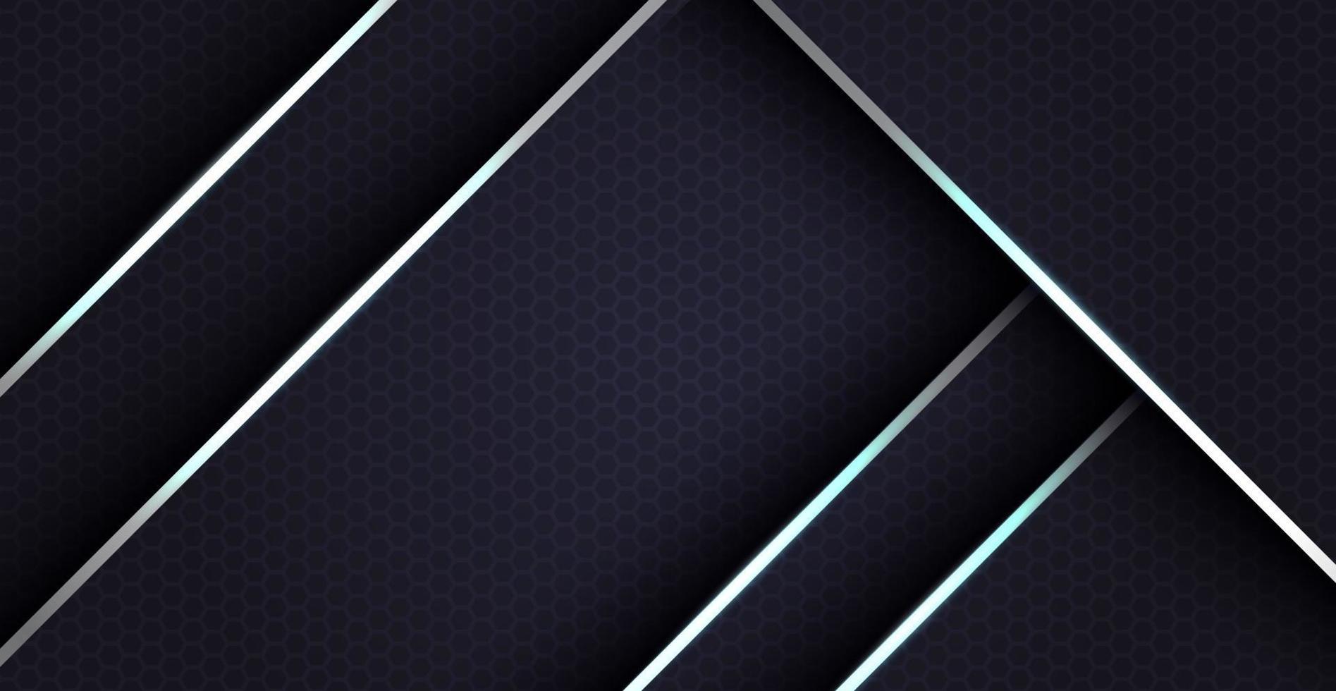 abstract slash silver cross line with dark hexagon texture background. eps10 vector