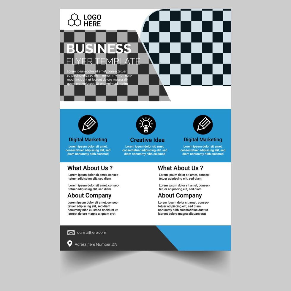 business brochure flyer design layout template in A4 size vector