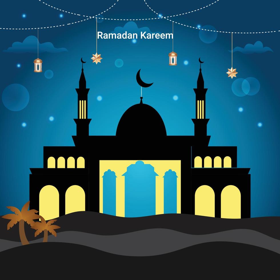 Ramadan Mubarak Banner Template vector