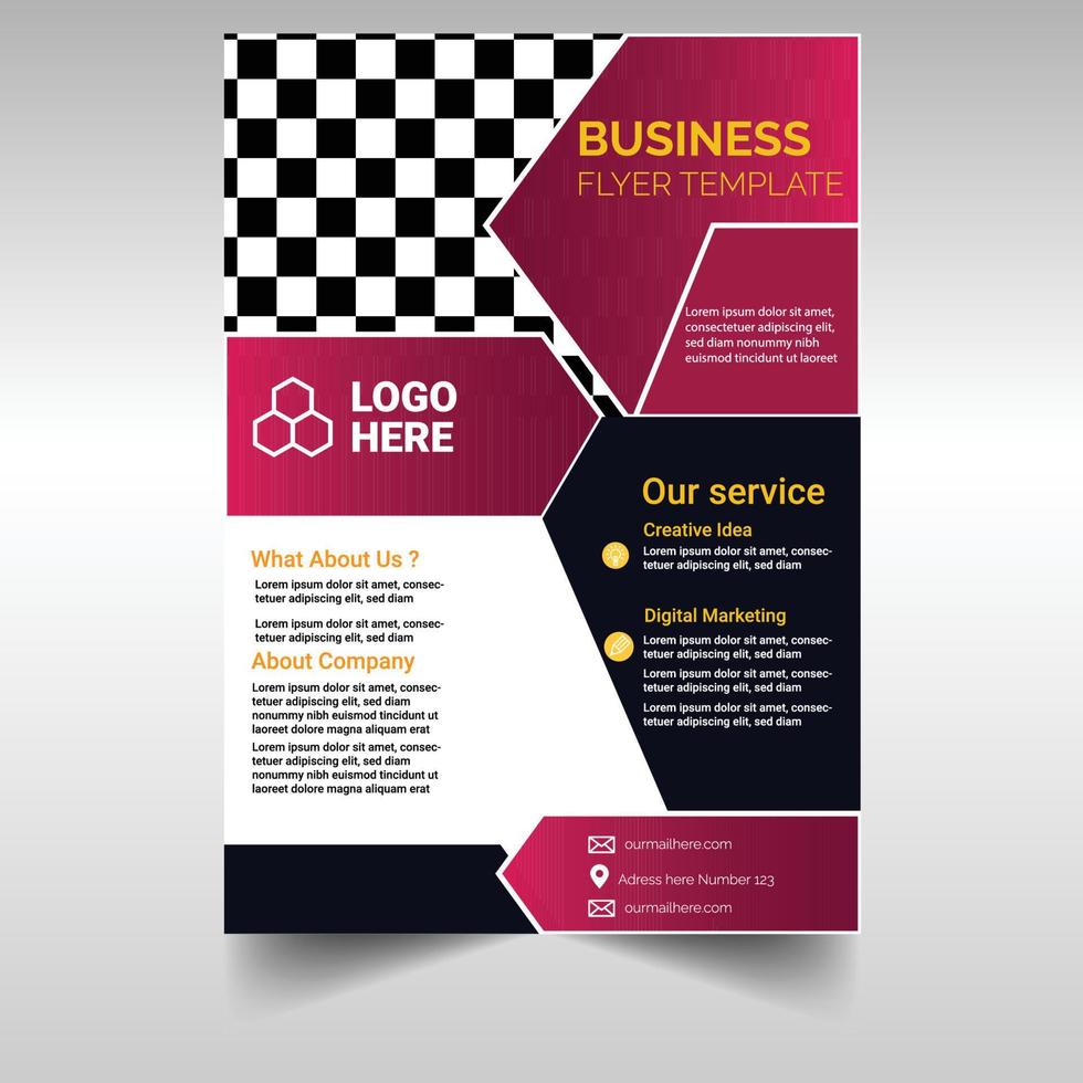 business brochure flyer design layout template in A4 size vector
