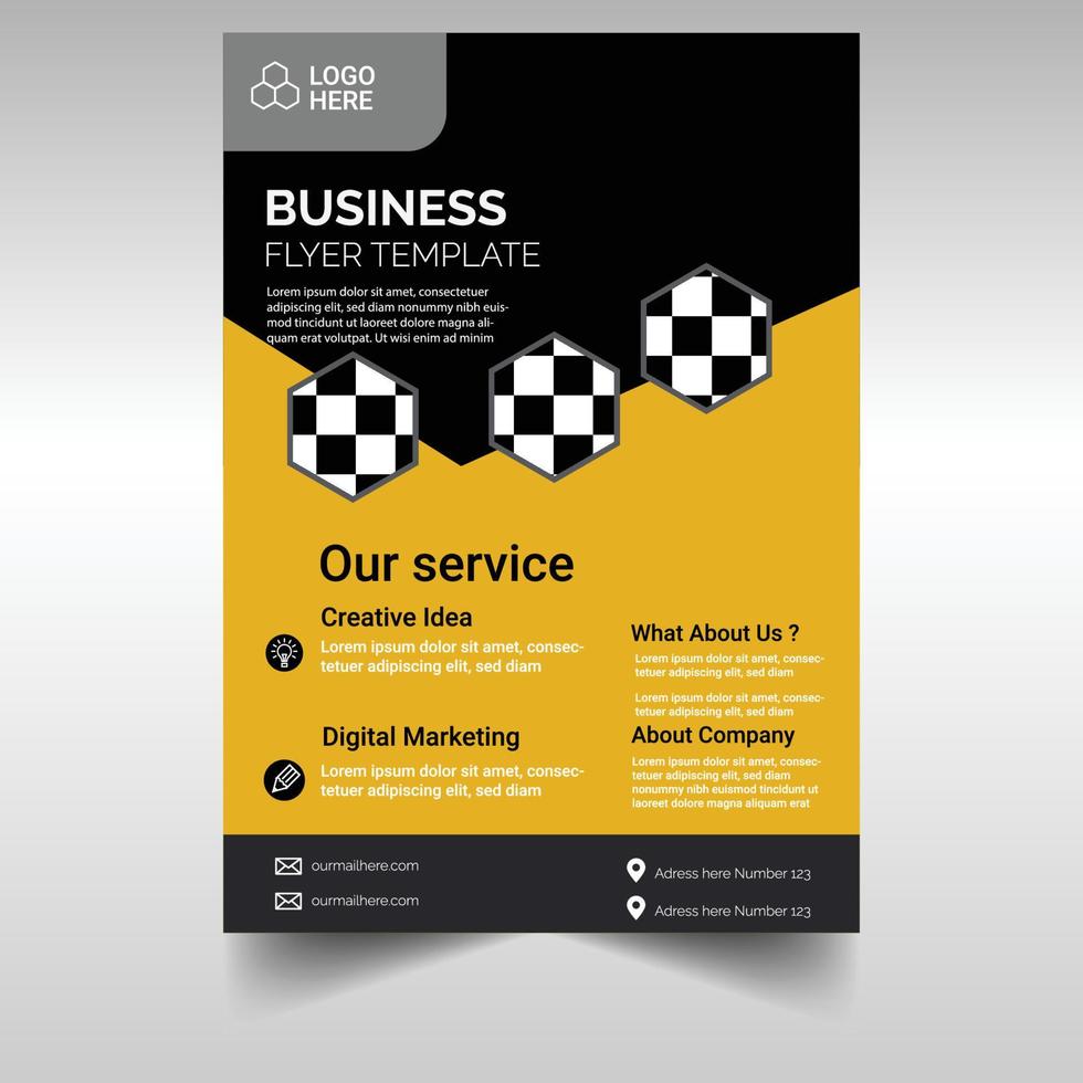 business brochure flyer design layout template in A4 size vector