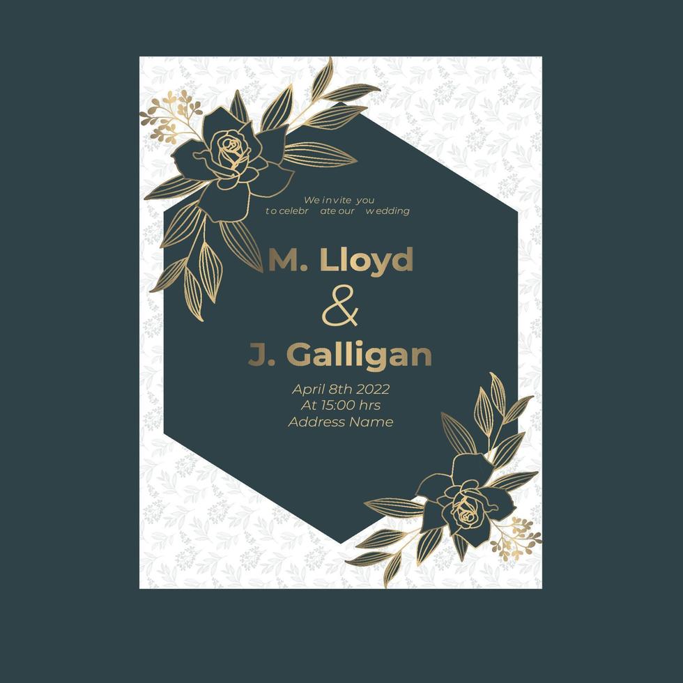 Wedding Invitation card flyer Template vector