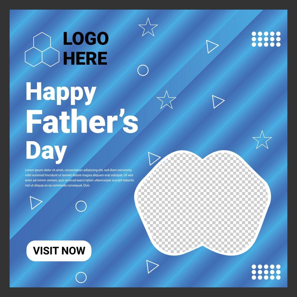 Father's Day Social Media Post vector