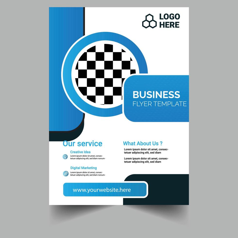 business brochure flyer design layout template in A4 size vector