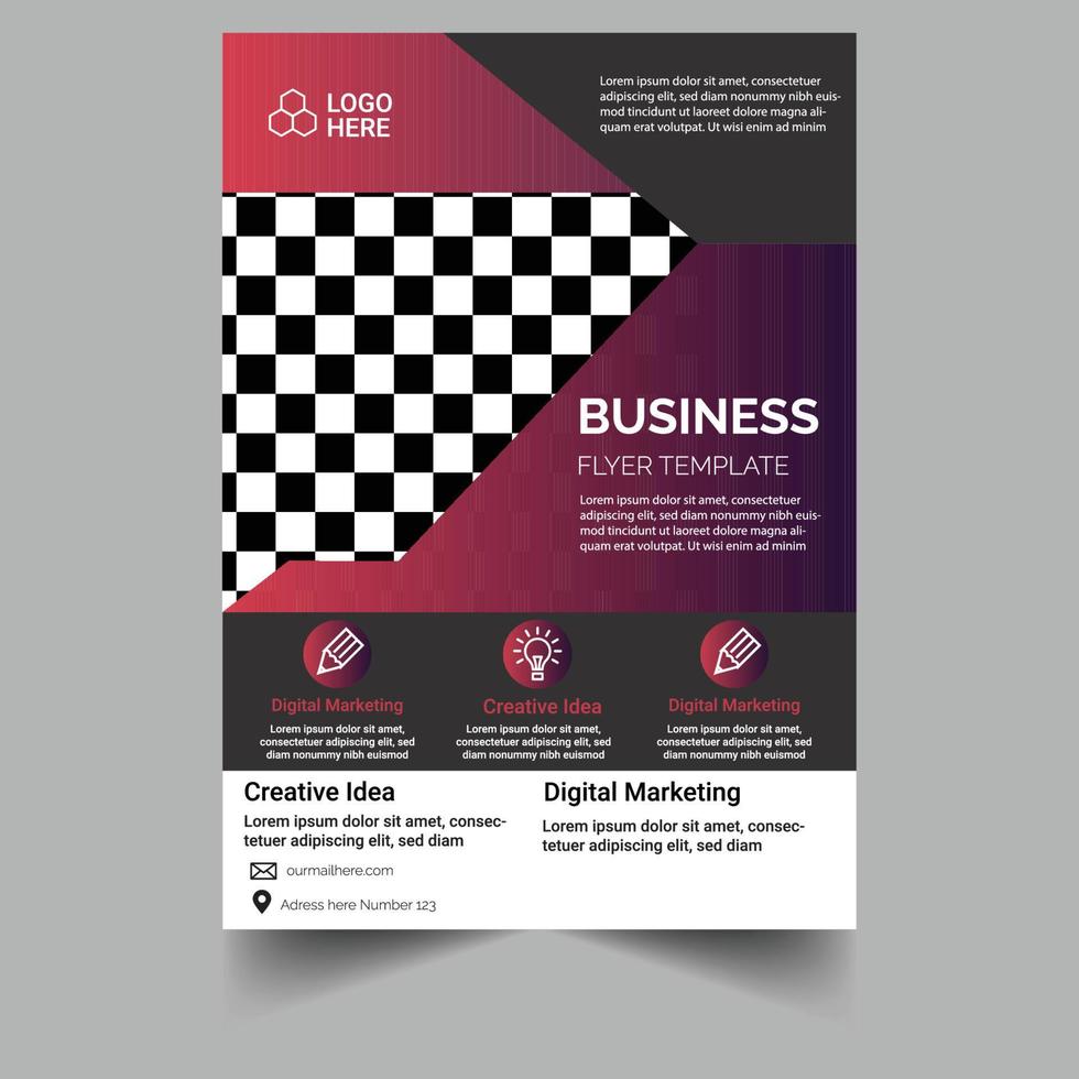 business brochure flyer design layout template in A4 size vector