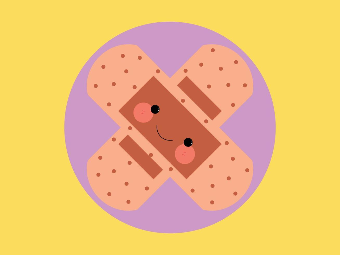 Cute Cross Band Aid vector