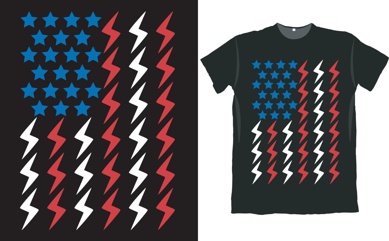 Electrical Engineer USA Flag Electrician T Shirt Design vector