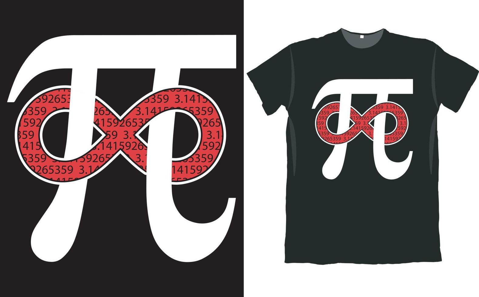 Infinite Symbol Pi Day T Shirt Design vector