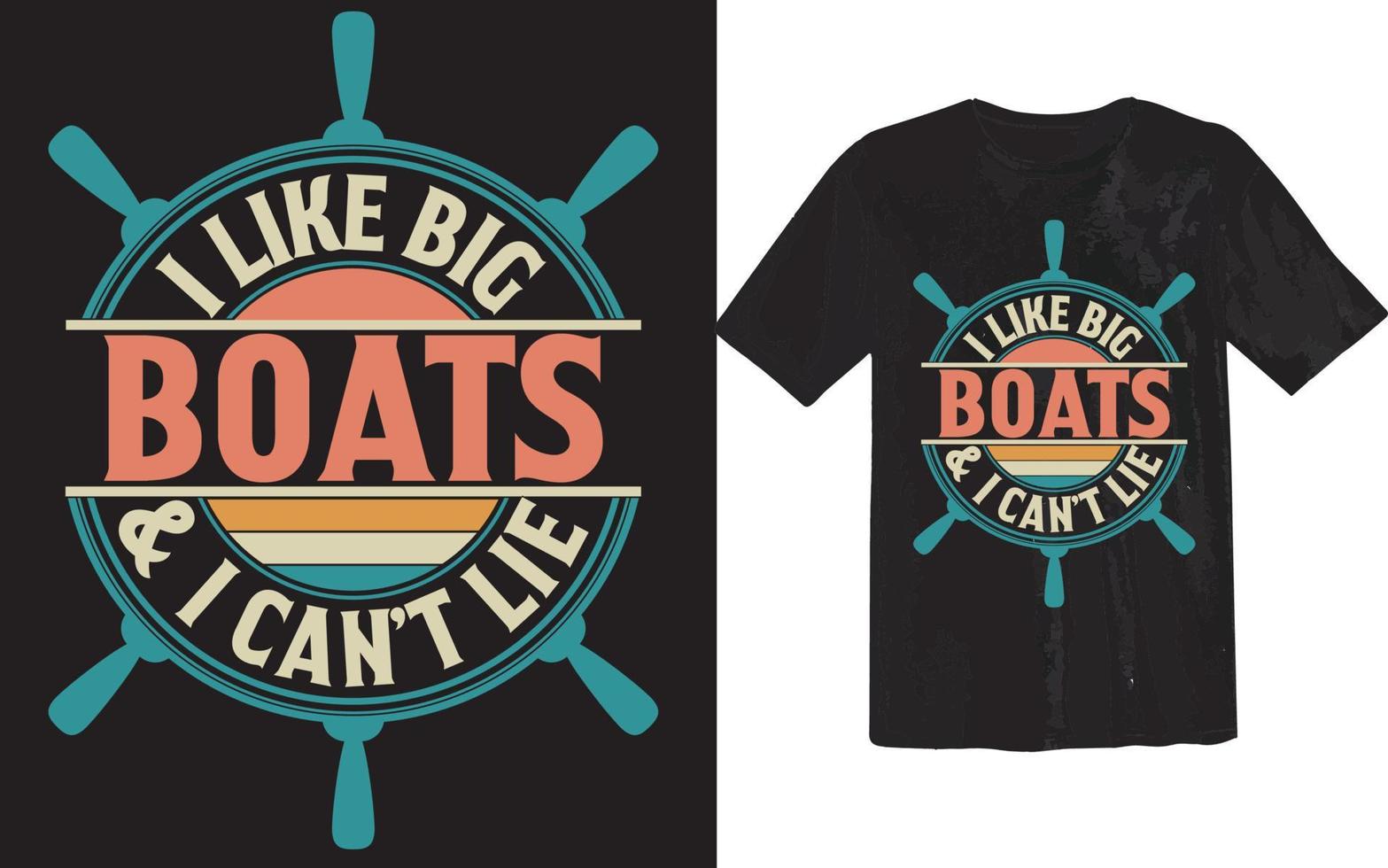 diseño divertido de la camiseta del crucero de las vacaciones de verano del amante del barco vector
