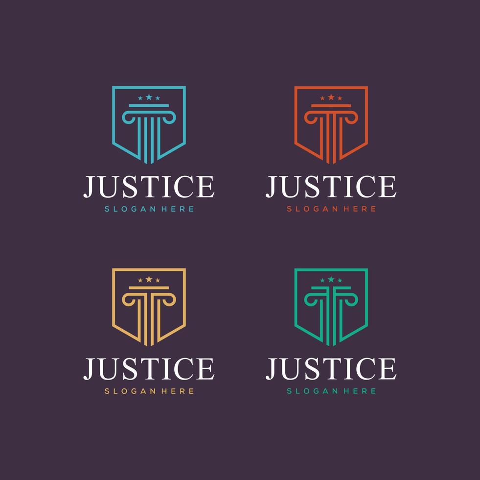 plantilla de diseño de logotipo de ley y justicia de abogado vector