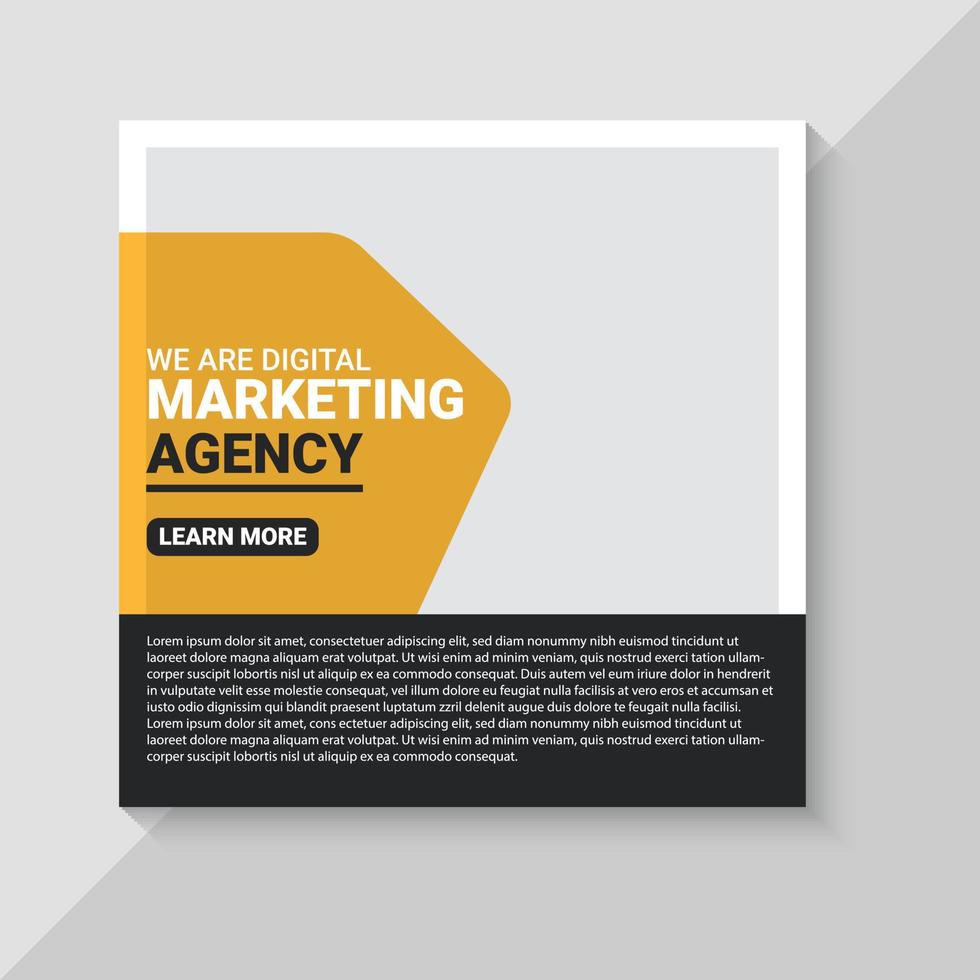 marketing agency social media post template vector
