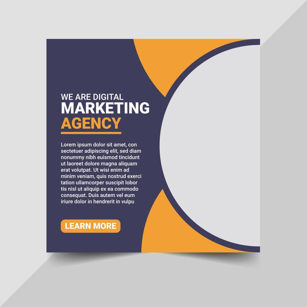 Digital Marketing Expert Social Media Post template vector