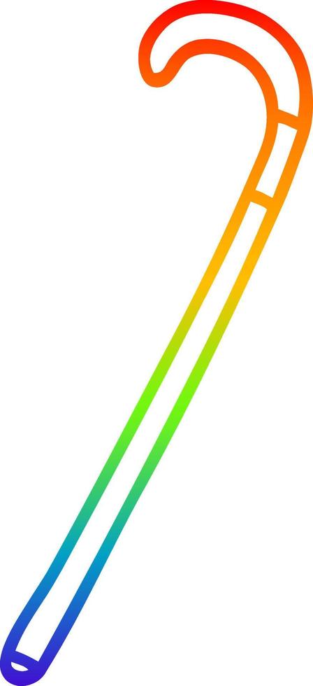 arco iris gradiente línea dibujo dibujos animados bastón vector