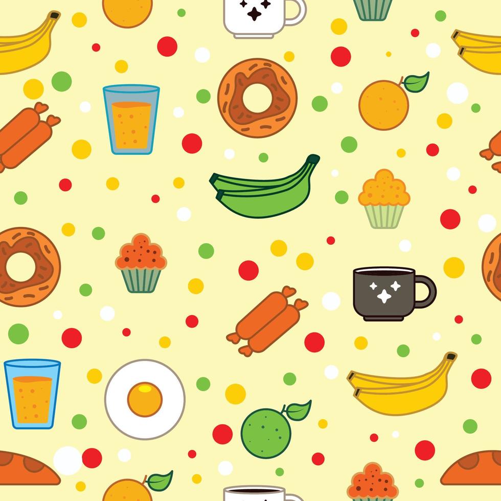 Breakfast Seamless Pattern vector