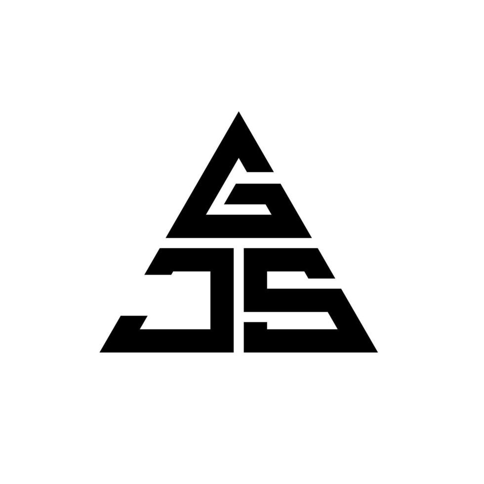 diseño de logotipo de letra triangular gjs con forma de triángulo. monograma de diseño del logotipo del triángulo gjs. plantilla de logotipo de vector de triángulo gjs con color rojo. logotipo triangular gjs logotipo simple, elegante y lujoso.