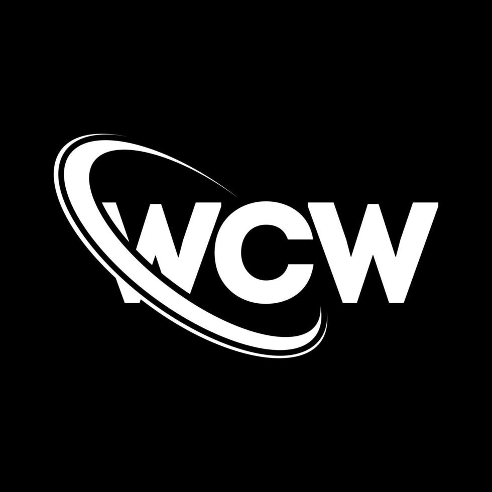 logo wcw letra wcw. diseño del logotipo de la letra wcw. logotipo de iniciales wcw vinculado con círculo y logotipo de monograma en mayúsculas. tipografía wcw para tecnología, negocios y marca inmobiliaria. vector