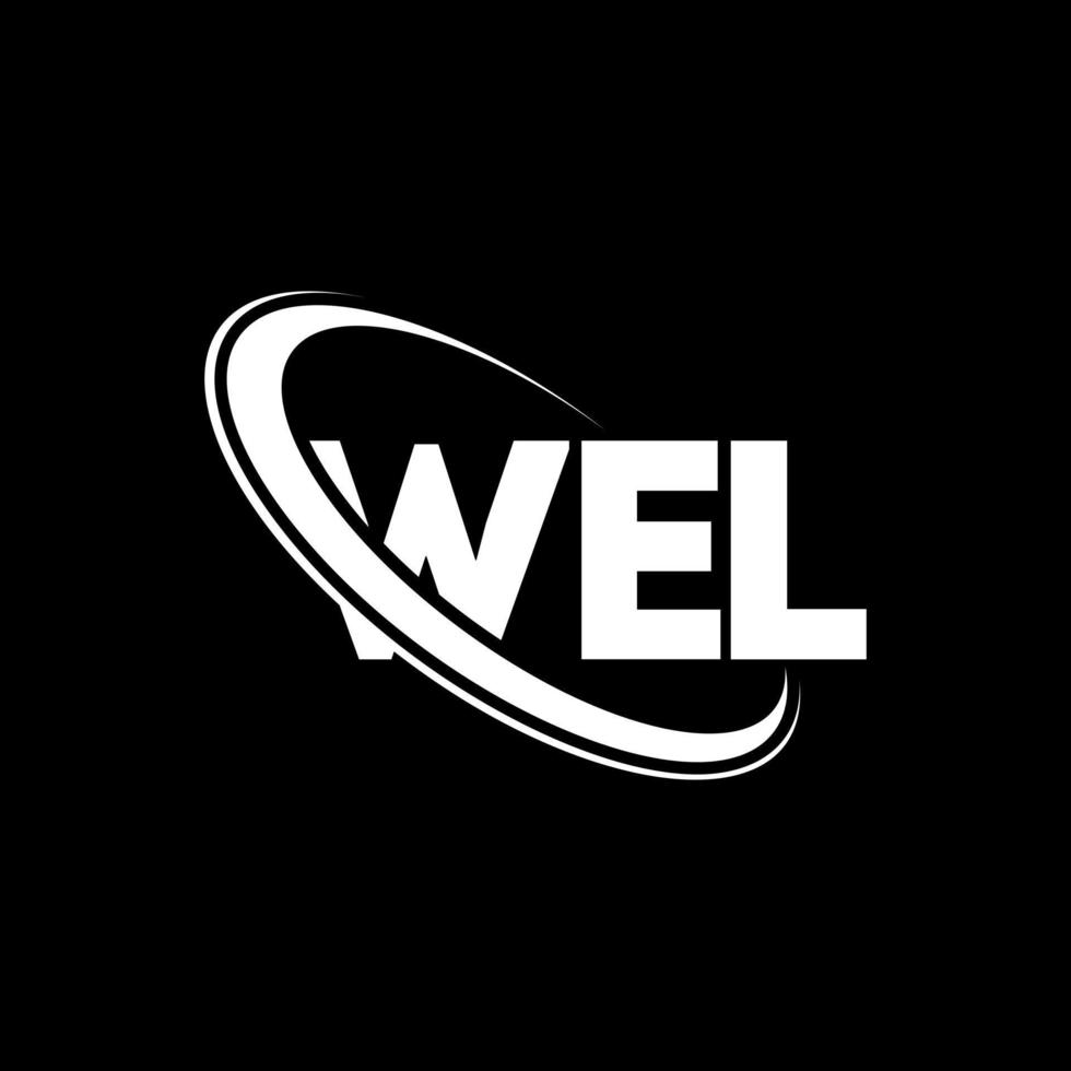 WEL logo. WEL letter. WEL letter logo design. Initials WEL logo linked