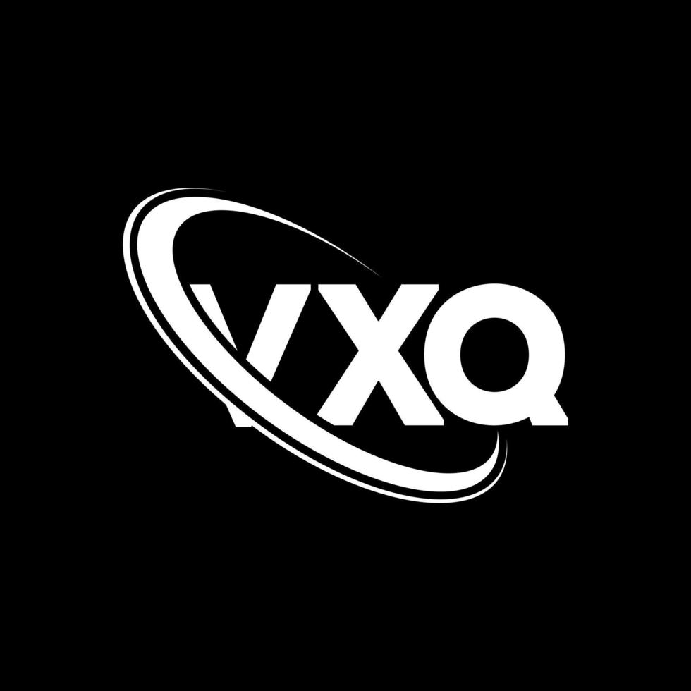 logotipo vxq. letra vxq. diseño del logotipo de la letra vxq. logotipo de iniciales vxq vinculado con círculo y logotipo de monograma en mayúsculas. tipografía vxq para tecnología, negocios y marca inmobiliaria. vector