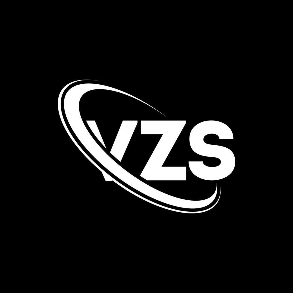 logotipo de vzs. letra vzs. diseño del logotipo de la letra vzs. logotipo de vzs iniciales vinculado con círculo y logotipo de monograma en mayúsculas. tipografía vzs para tecnología, negocios y marca inmobiliaria. vector