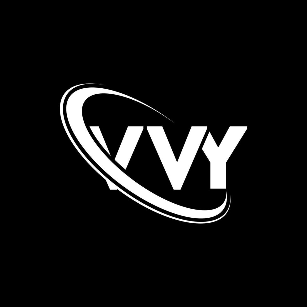 logotipo vvy. letra vvy. diseño de logotipo de letra vvy. logotipo de iniciales vvy vinculado con un círculo y un logotipo de monograma en mayúsculas. tipografía vvy para tecnología, negocios y marca inmobiliaria. vector