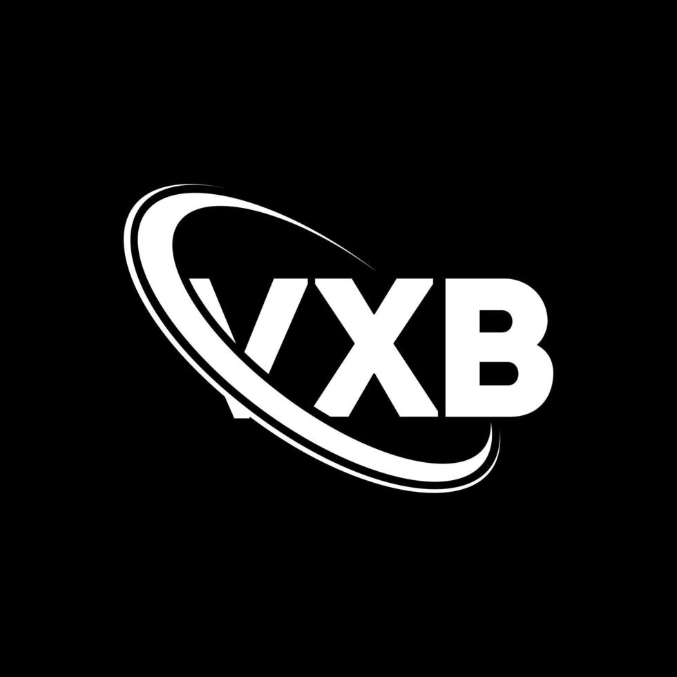 logotipo de vxb. letra vxb. diseño del logotipo de la letra vxb. logotipo de iniciales vxb vinculado con círculo y logotipo de monograma en mayúsculas. tipografía vxb para tecnología, negocios y marca inmobiliaria. vector