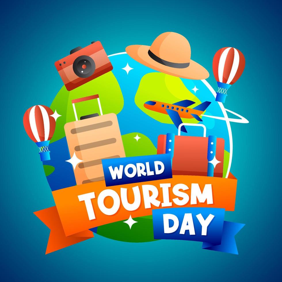 World Tourism Day Concept vector