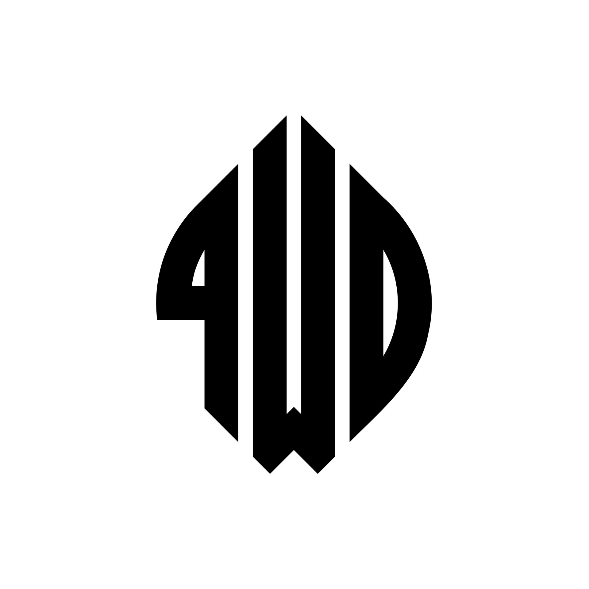 diseño de logotipo de letra de círculo qwo con forma de círculo y