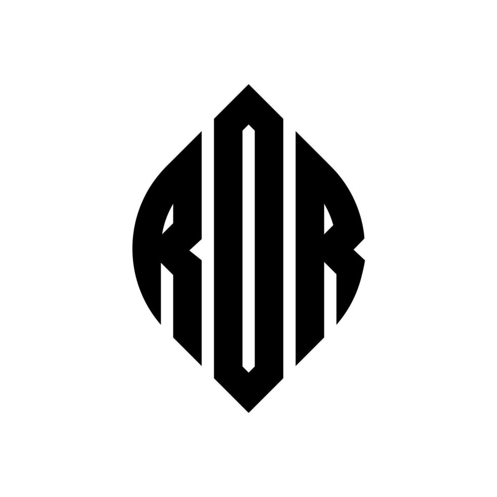 RDR circle letter logo design with circle and ellipse shape. RDR ellipse letters with typographic style. The three initials form a circle logo. RDR Circle Emblem Abstract Monogram Letter Mark Vector. vector